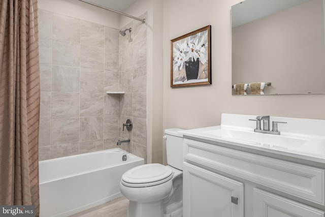 642A Shannon Dr S, Greencastle, PA 17225 - bathroom with vanity, shower / bath combination with curtain, and toilet
