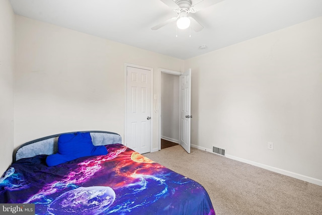 245 Spout Spring Ave, Lumberton, NJ 08048 - carpeted bedroom featuring baseboards and ceiling fan