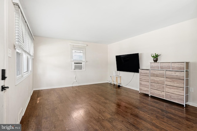 245 Spout Spring Ave, Lumberton, NJ 08048 - unfurnished living room featuring cooling unit and dark wood-style floors