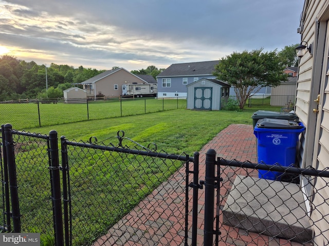 344 Dayspring Ln, Hagerstown, MD 21742 - view of yard with a gate and a storage shed