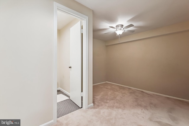 9417 Reach Rd, Potomac, MD 20854 - unfurnished room with carpet flooring, a ceiling fan, and baseboards