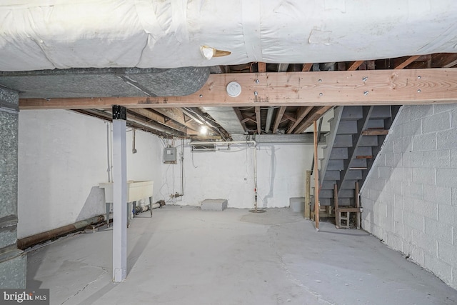 1549 S 8th St, Camden, NJ 08104 - unfinished below grade area featuring electric panel