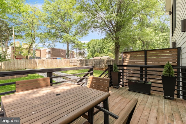 4020 35th St Unit B, Mount Rainier, MD 20712 - wooden terrace featuring a fenced backyard