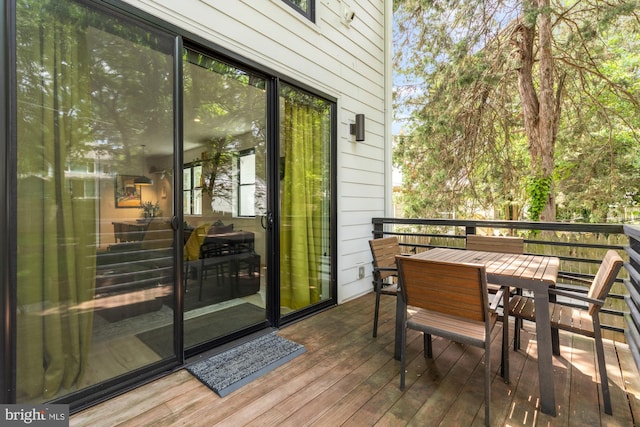 4020 35th St Unit B, Mount Rainier, MD 20712 - wooden terrace with outdoor dining area