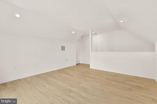 4020 35th St Unit B, Mount Rainier, MD 20712 - bonus room with vaulted ceiling, recessed lighting, and wood finished floors