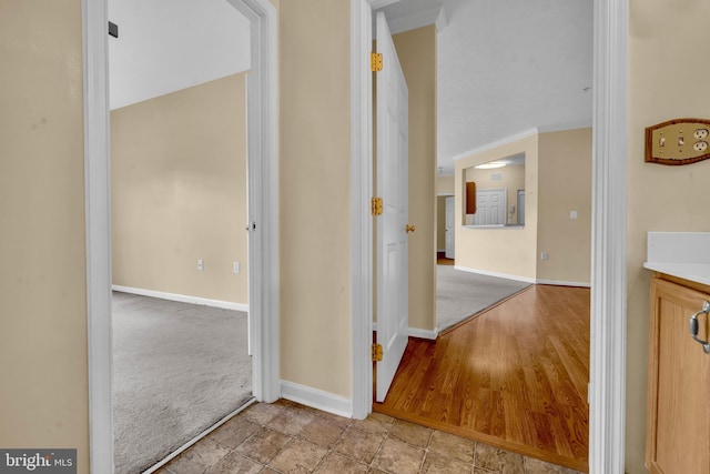 2495 Amber Orchard Ct E Unit 101, Odenton, MD 21113 - hall featuring baseboards and light colored carpet