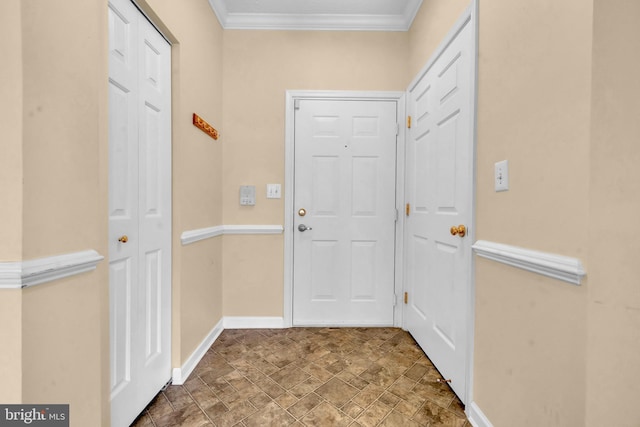 2495 Amber Orchard Ct E Unit 101, Odenton, MD 21113 - doorway featuring ornamental molding and baseboards