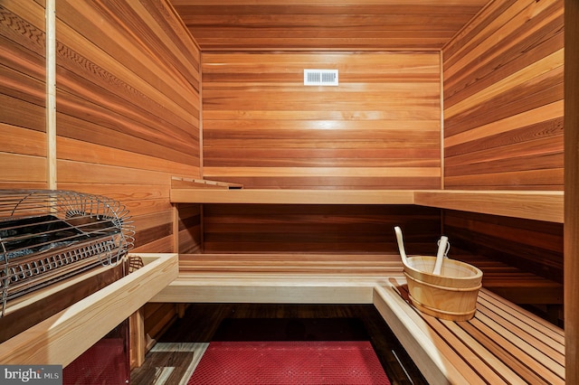 2029 E Buckshutem Rd, Millville, NJ 08332 - sauna featuring wooden walls and wood ceiling