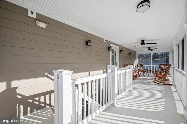 2029 E Buckshutem Rd, Millville, NJ 08332 - porch featuring ceiling fan