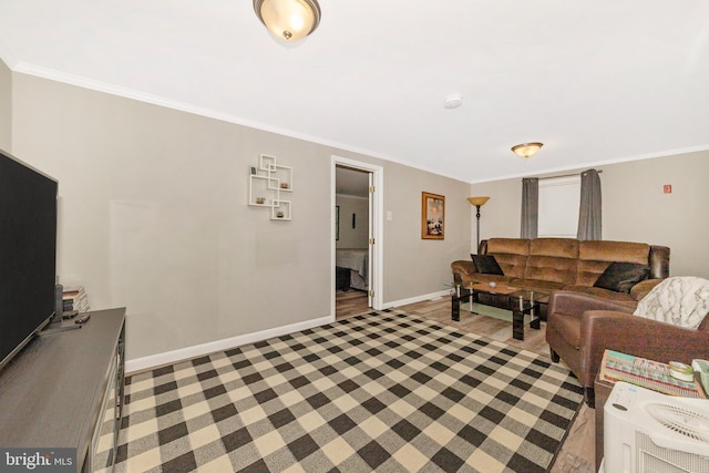 12535 Rockdale Rd, Clear Spring, MD 21722 - living area featuring crown molding and baseboards