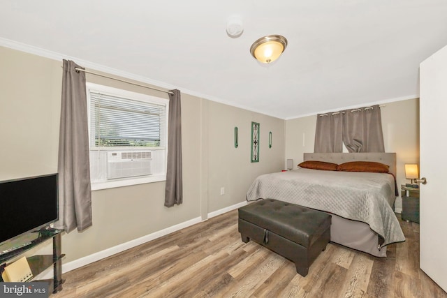 12535 Rockdale Rd, Clear Spring, MD 21722 - bedroom with wood finished floors, ornamental molding, and cooling unit