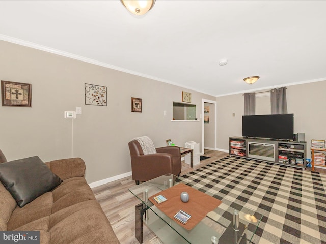 12535 Rockdale Rd, Clear Spring, MD 21722 - living area featuring ornamental molding and light wood-style flooring