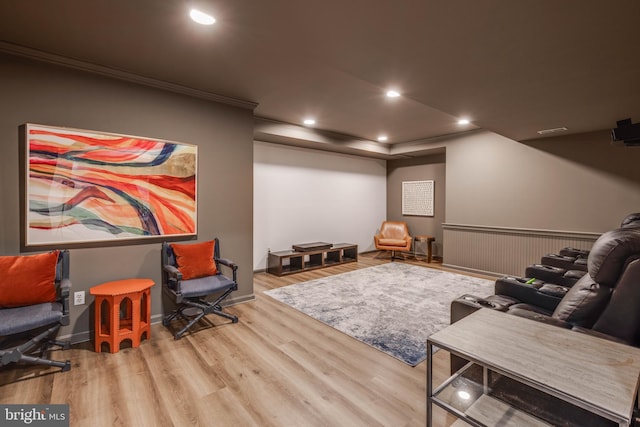 8 Rockland Vue Ct, Towson, MD 21204 - cinema room featuring wood finished floors and recessed lighting