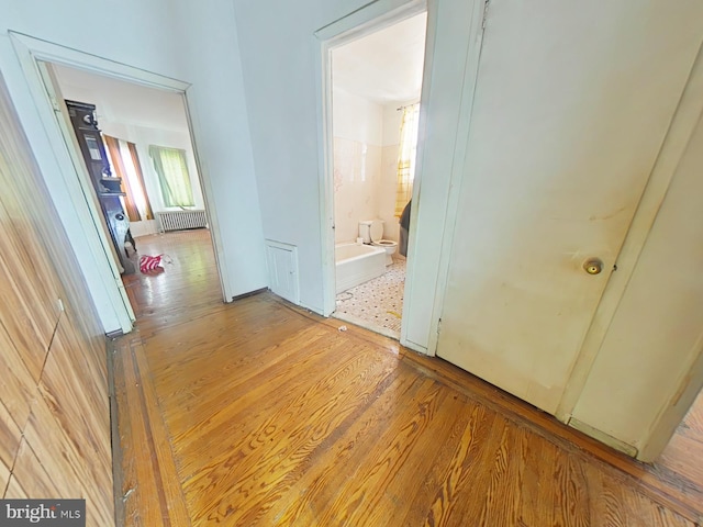 1620 S Broad St, Philadelphia, PA 19145 - hall featuring radiator heating unit and light wood-style flooring