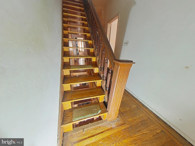1620 S Broad St, Philadelphia, PA 19145 - staircase with wood finished floors
