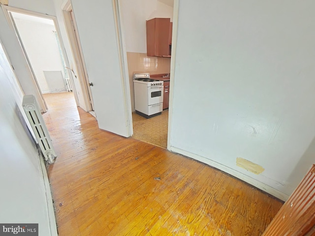 1620 S Broad St, Philadelphia, PA 19145 - hallway featuring light wood-style floors and baseboard heating