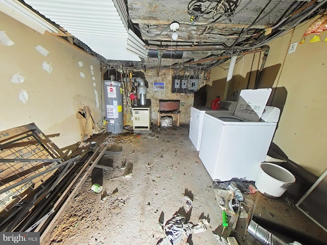 1620 S Broad St, Philadelphia, PA 19145 - unfinished basement with separate washer and dryer and gas water heater
