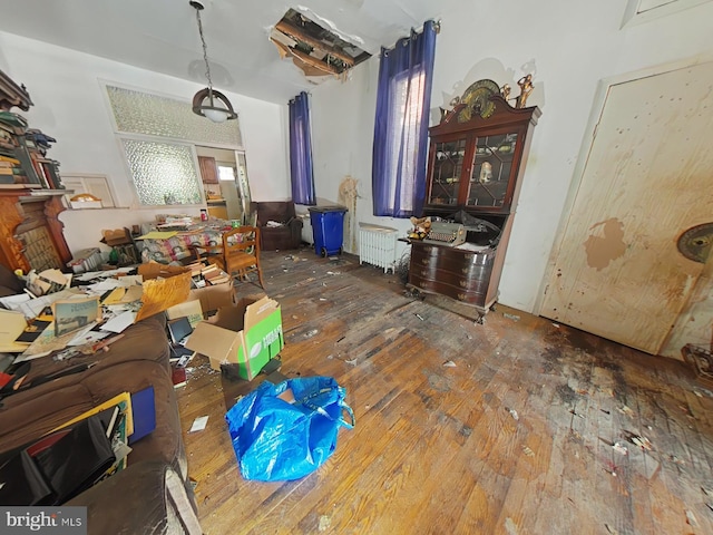 1620 S Broad St, Philadelphia, PA 19145 - dining space with wood-type flooring and radiator