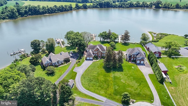 3950 Island Crk, Broomes Island, MD 20615 - aerial perspective of suburban area with a large body of water