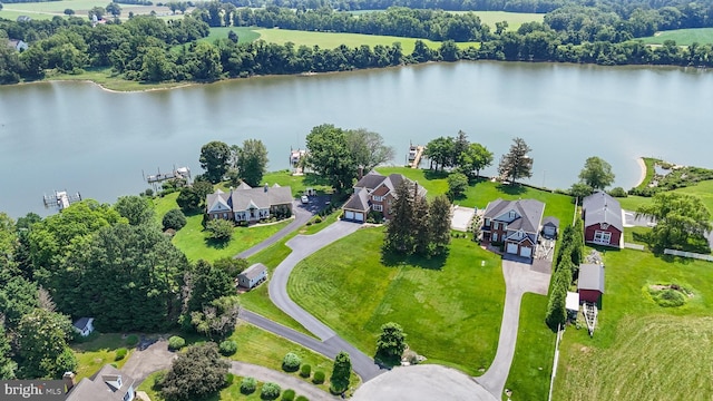 3950 Island Crk, Broomes Island, MD 20615 - aerial perspective of suburban area with a large body of water