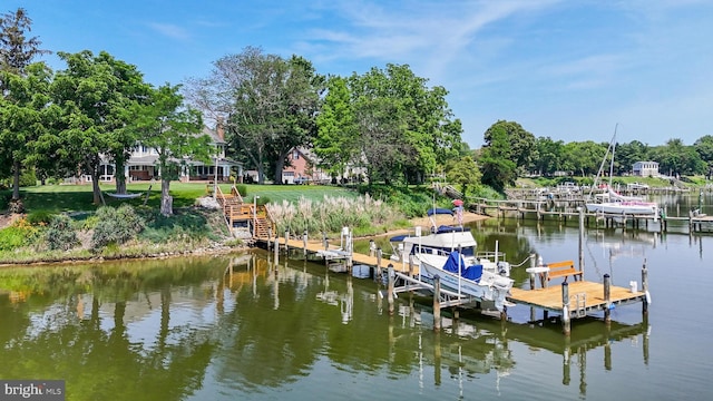 3950 Island Crk, Broomes Island, MD 20615 - dock area featuring a water view and boat lift