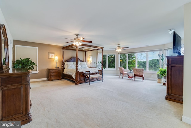 3950 Island Crk, Broomes Island, MD 20615 - bedroom with baseboards and light colored carpet