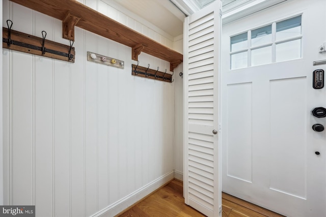 11218 Monticello Ave, Silver Spring, MD 20902 - mudroom featuring light wood-style floors and baseboards