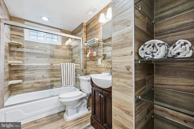 11218 Monticello Ave, Silver Spring, MD 20902 - bathroom featuring vanity and shower / bath combination with glass door