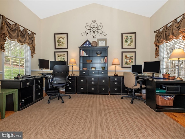 22324 Canterfield Way, Germantown, MD 20876 - office space featuring lofted ceiling, carpet floors, and healthy amount of natural light