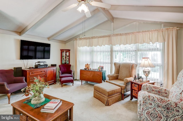 1534 Benton Hollow Rd, Drumore, PA 17518 - living area with light carpet, healthy amount of natural light, and ceiling fan