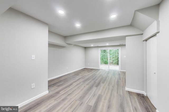 8102 Aspenwood Way, Jessup, MD 20794 - unfurnished bedroom with wood finished floors, recessed lighting, and access to outside