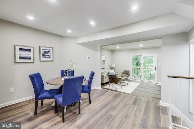 8102 Aspenwood Way, Jessup, MD 20794 - dining area featuring wood finished floors and recessed lighting
