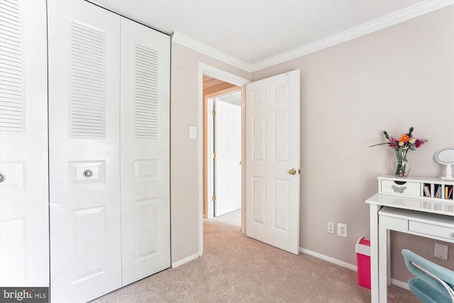 1646 Sierra Woods Dr, Reston, VA 20194 - bedroom with light colored carpet, crown molding, and baseboards