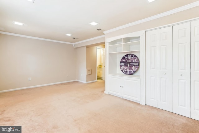 1646 Sierra Woods Dr, Reston, VA 20194 - unfurnished bedroom featuring ornamental molding, light colored carpet, and baseboards