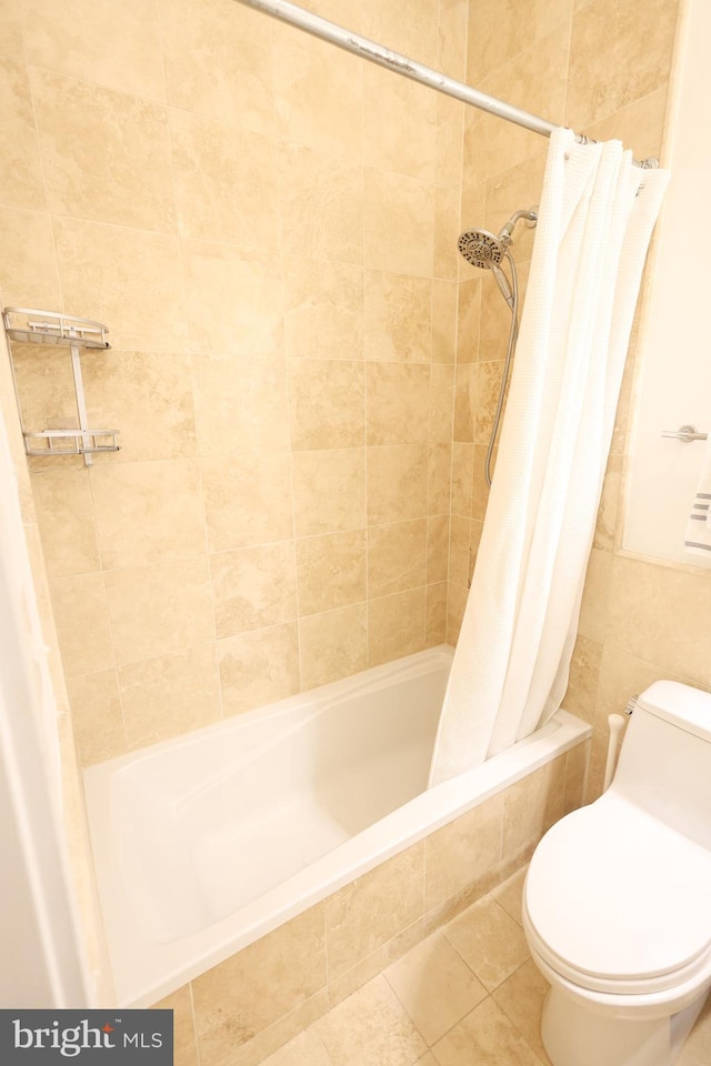 1622 19th St NW Unit 2, Washington, DC 20009 - full bathroom featuring tiled shower / bath and tile patterned floors