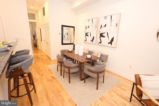 1622 19th St NW Unit 2, Washington, DC 20009 - dining area with light wood-type flooring