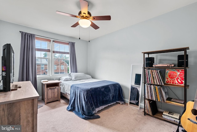 222 Blakeney Rd, Baltimore, MD 21228 - bedroom featuring light colored carpet and ceiling fan