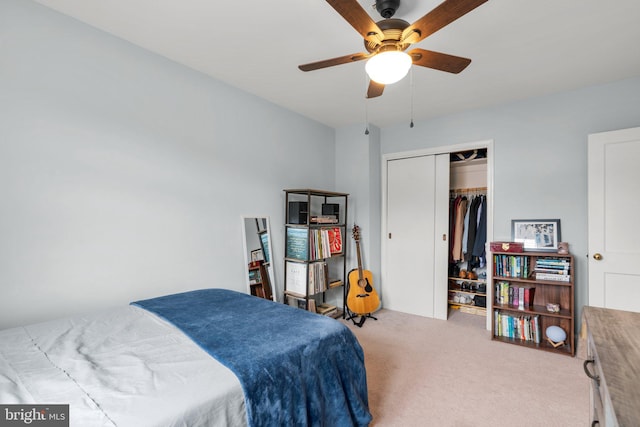 222 Blakeney Rd, Baltimore, MD 21228 - bedroom featuring carpet floors, a closet, and ceiling fan