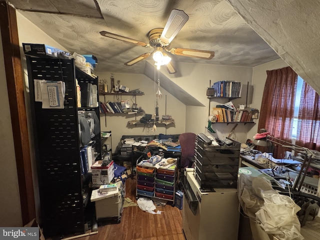 3236 George St, Baltimore, MD 21220 - home office with wood finished floors and ceiling fan