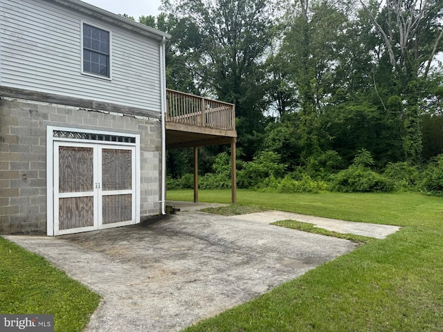 3236 George St, Baltimore, MD 21220 - view of green lawn with a wooden deck