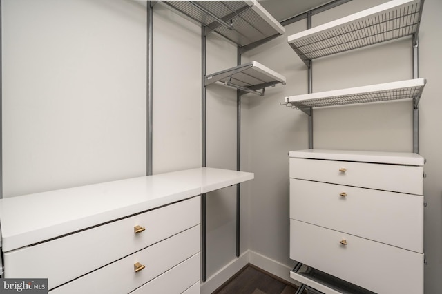 1300 4th St SE Unit 715, Washington, DC 20003 - walk in closet featuring dark wood finished floors