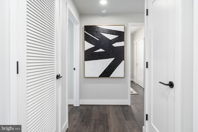 1300 4th St SE Unit 715, Washington, DC 20003 - corridor with dark wood finished floors and recessed lighting