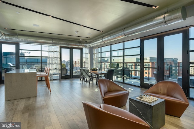 1300 4th St SE Unit 715, Washington, DC 20003 - building lobby with a city view and expansive windows