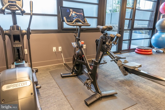 1300 4th St SE Unit 715, Washington, DC 20003 - exercise area with carpet flooring and baseboards