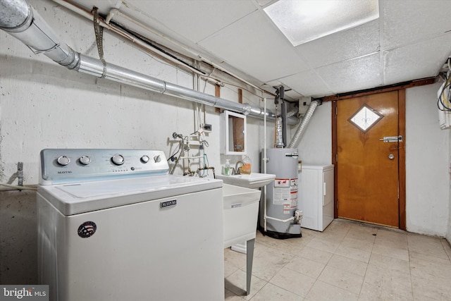 5450 Erdrick St, Philadelphia, PA 19124 - washroom with washer / clothes dryer and gas water heater