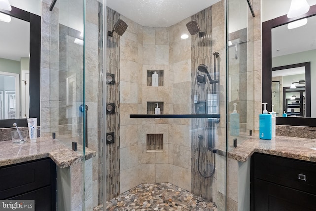8878 Ashgrove House Ln, Vienna, VA 22182 - full bathroom with vanity and a shower stall