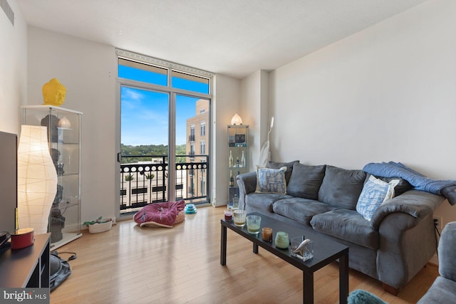 155 Potomac Psge Unit 817, Oxon Hill, MD 20745 - living room with floor to ceiling windows and wood finished floors