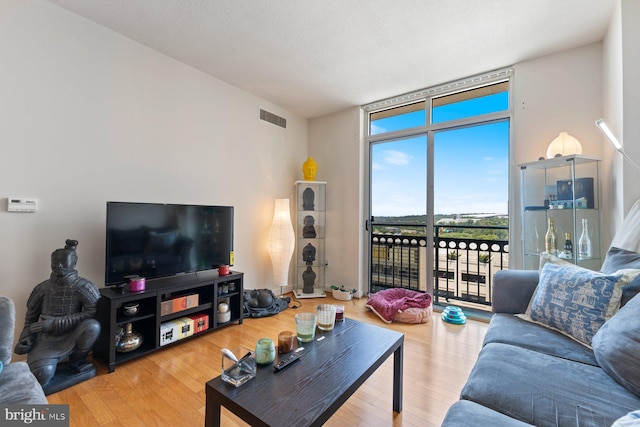 155 Potomac Psge Unit 817, Oxon Hill, MD 20745 - living area featuring expansive windows and wood finished floors
