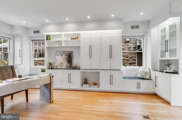2950 Macomb St NW, Washington, DC 20008 - home office with light wood-style floors and recessed lighting