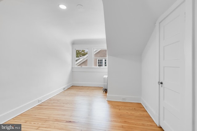 2950 Macomb St NW, Washington, DC 20008 - additional living space with wood-type flooring, radiator heating unit, baseboards, and recessed lighting